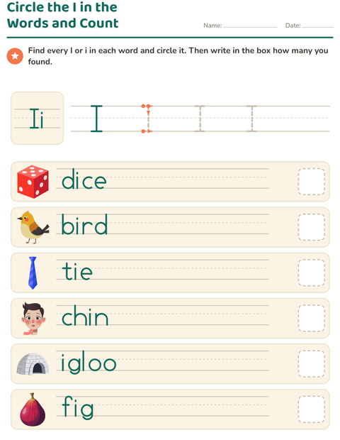 Preview of Letter of the Week worksheet for kindergarten