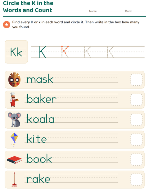 Preview of Letter of the Week worksheet for kindergarten