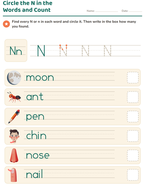 Preview of Letter of the Week worksheet for kindergarten