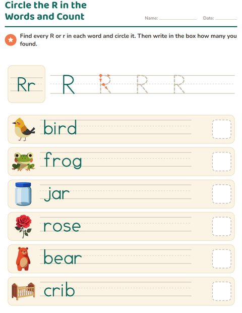 Preview of Letter of the Week worksheet for kindergarten