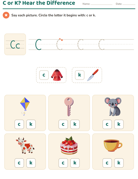 Preview of Letter of the Week worksheet for kindergarten