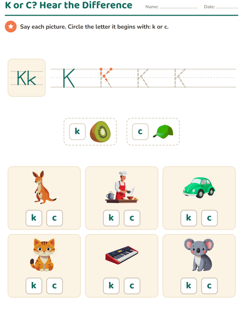 Preview of Letter of the Week worksheet for kindergarten