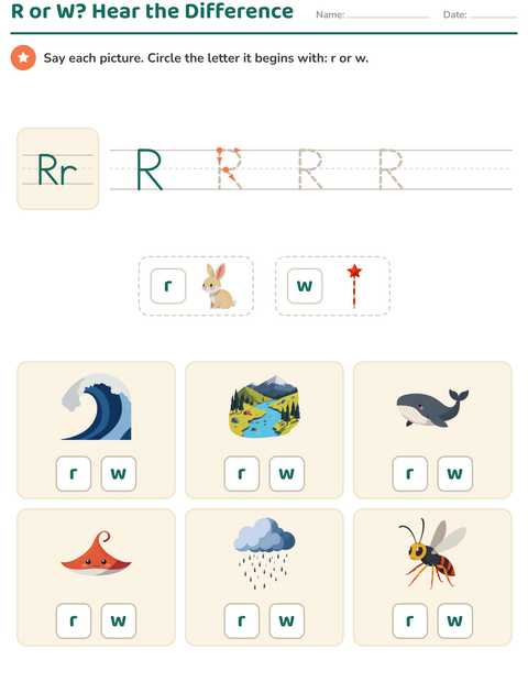 Preview of Letter of the Week worksheet for kindergarten