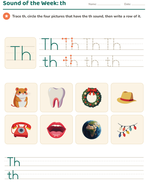 Preview of Letter of the Week worksheet for grade 1