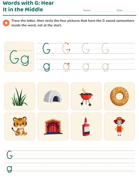 Preview of Letter of the Week worksheet for kindergarten