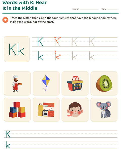Preview of Letter of the Week worksheet for kindergarten