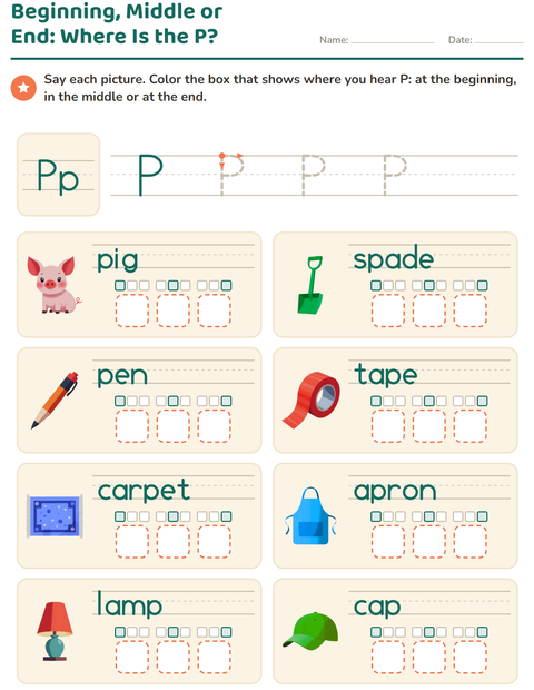 Preview of Letter of the Week worksheet for kindergarten