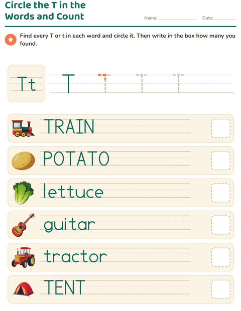 Preview of Letter of the Week worksheet for kindergarten
