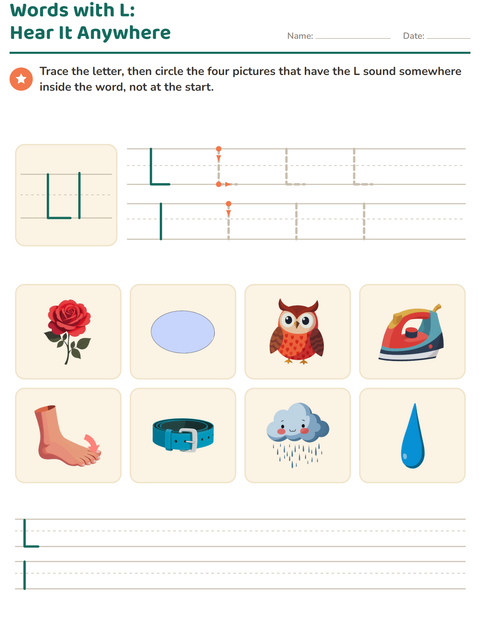 Preview of Letter of the Week worksheet for kindergarten