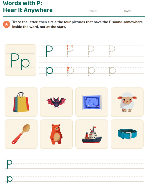 Preview of Letter of the Week worksheet for kindergarten