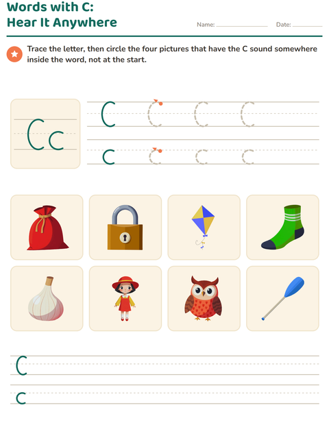 Preview of Letter of the Week worksheet for kindergarten