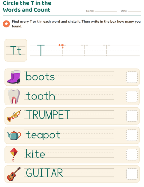 Preview of Letter of the Week worksheet for kindergarten
