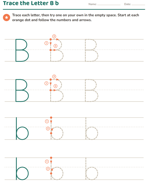 Preview of Letter Tracing worksheet for kindergarten