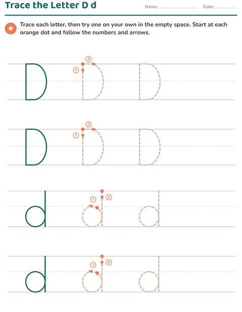 Preview of Letter Tracing worksheet for kindergarten