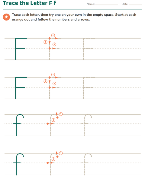 Preview of Letter Tracing worksheet for kindergarten