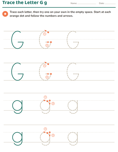 Preview of Letter Tracing worksheet for kindergarten
