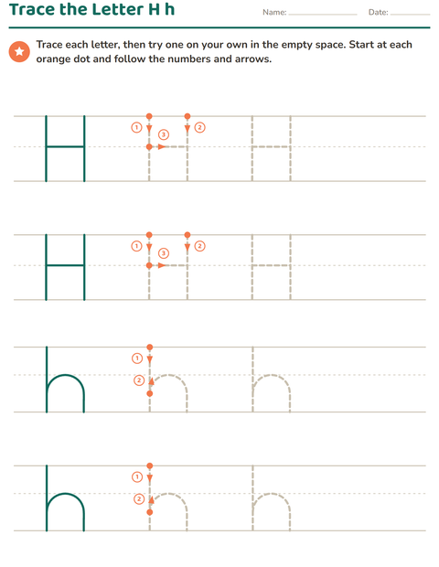 Preview of Letter Tracing worksheet for kindergarten