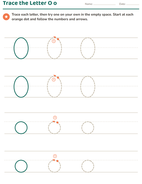 Preview of Letter Tracing worksheet for kindergarten
