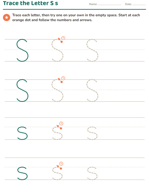 Preview of Letter Tracing worksheet for kindergarten