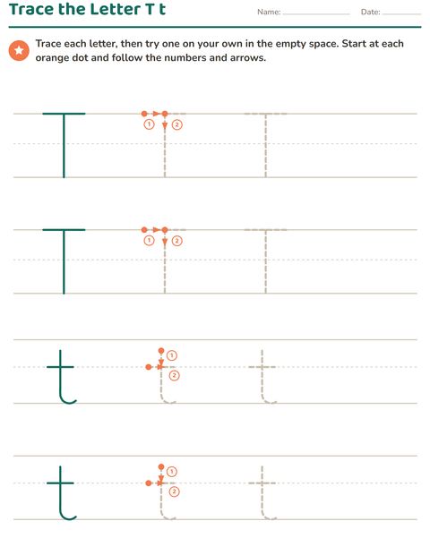 Preview of Letter Tracing worksheet for kindergarten