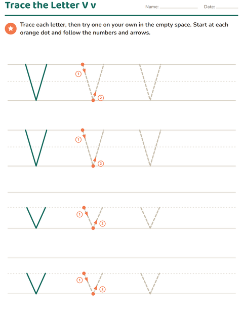 Preview of Letter Tracing worksheet for kindergarten