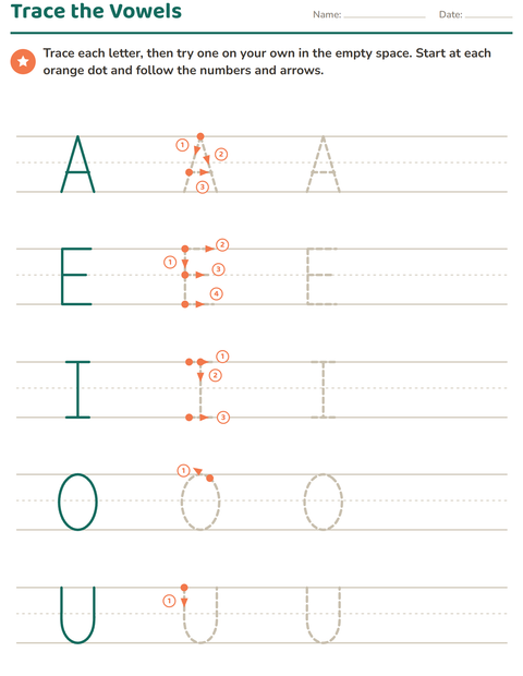 Preview of Letter Tracing worksheet for kindergarten