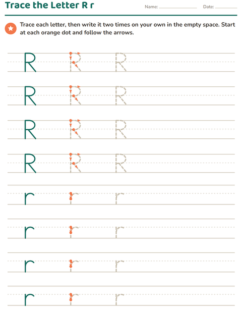 Preview of Letter Tracing worksheet for kindergarten