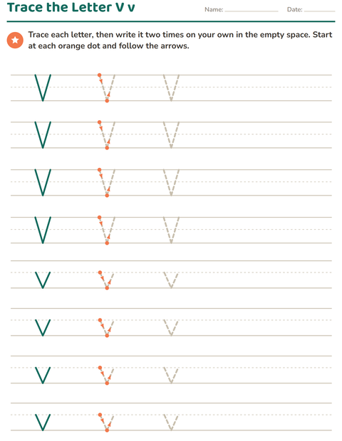 Preview of Letter Tracing worksheet for kindergarten