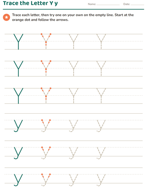 Preview of Letter Tracing worksheet for kindergarten
