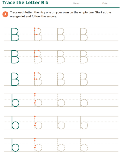 Preview of Letter Tracing worksheet for kindergarten