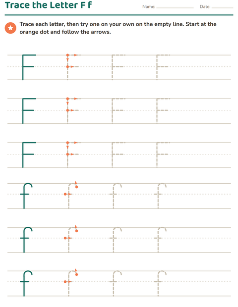 Preview of Letter Tracing worksheet for kindergarten