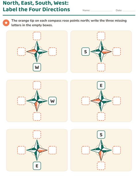 Preview of Map Skills worksheet for grade 2