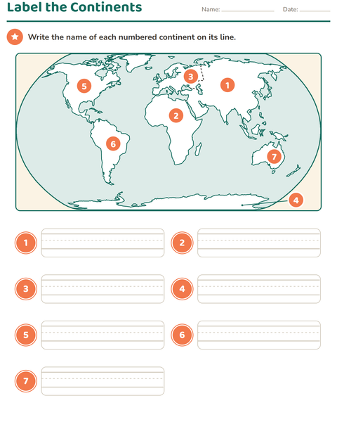 Preview of Map Skills worksheet for grade 2