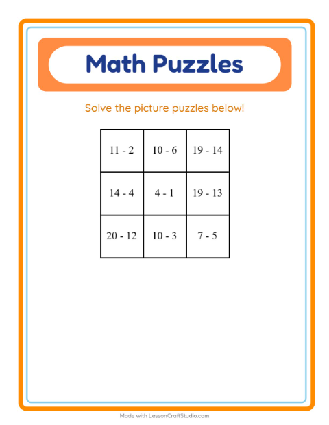 Math Puzzle with More Birds — Grade 2 — 3