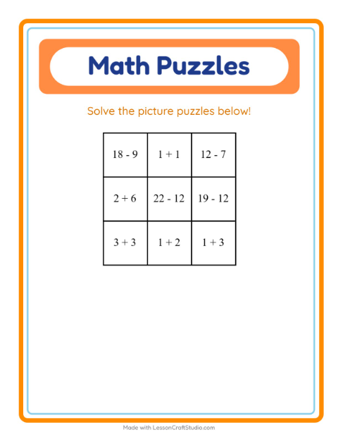 Math Puzzle with Christmas — Grade 2