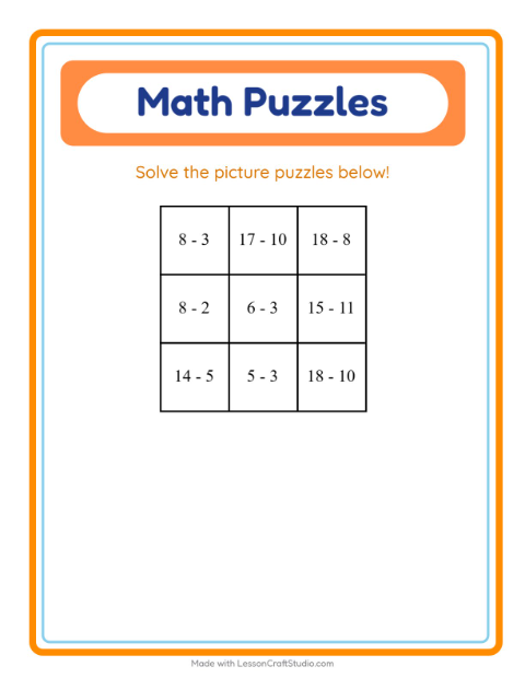Math Puzzle with Trees — Grade 2 — 3
