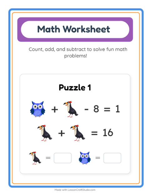 Symbol Math with Birds