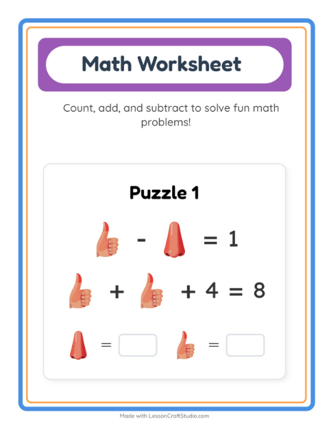Symbol Math with Body Parts