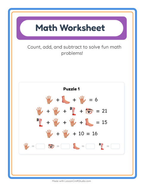 Preview of Find And Count worksheet featuring Bakery for preschool