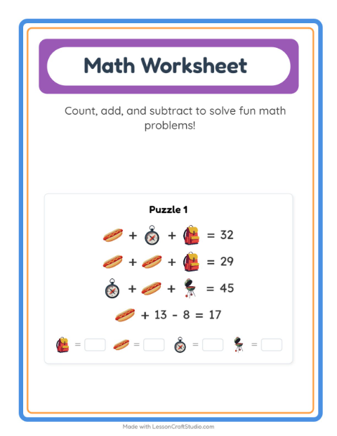 Preview of Cryptogram worksheet for kindergarten