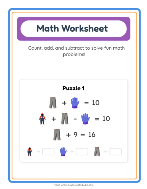 Preview of Pattern Train worksheet featuring Around the House for kindergarten