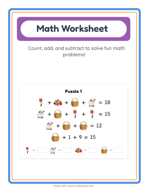 Preview of Missing Pieces worksheet featuring Post Office for kindergarten