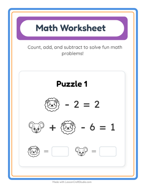 Symbol Math with Faces BW