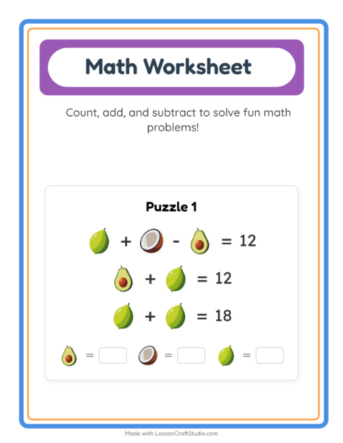 Preview of Missing Pieces worksheet featuring Bakery for kindergarten
