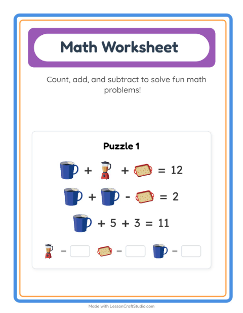 Preview of Picture Trail worksheet featuring Fruits for kindergarten