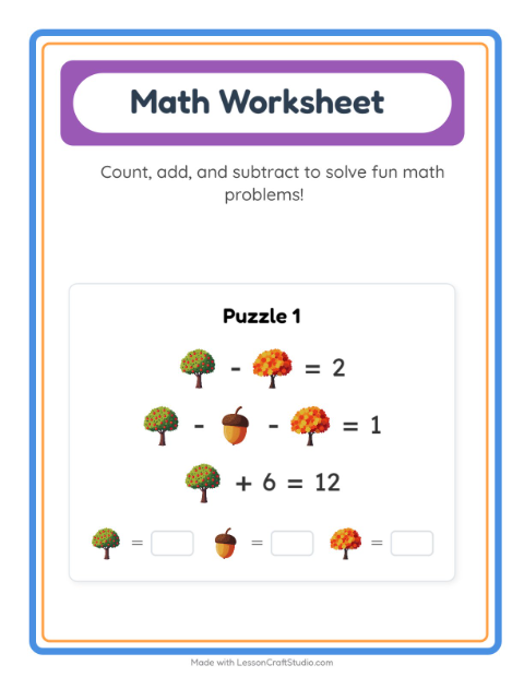 Preview of Picture Sort worksheet for kindergarten