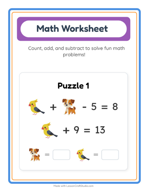 Symbol Math with Pets