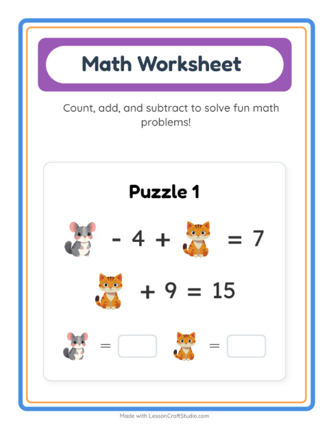 Preview of Math Worksheet worksheet featuring Desserts and Sweets for kindergarten