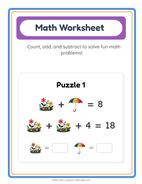 Preview of More Or Less worksheet featuring Pets for preschool