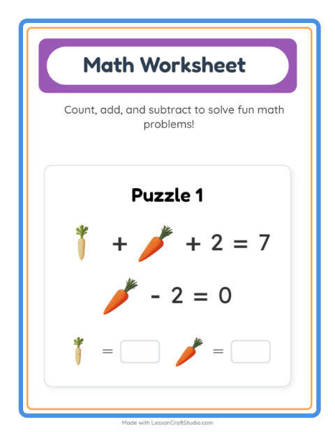 Preview of Find And Count worksheet featuring Farm Animals for preschool